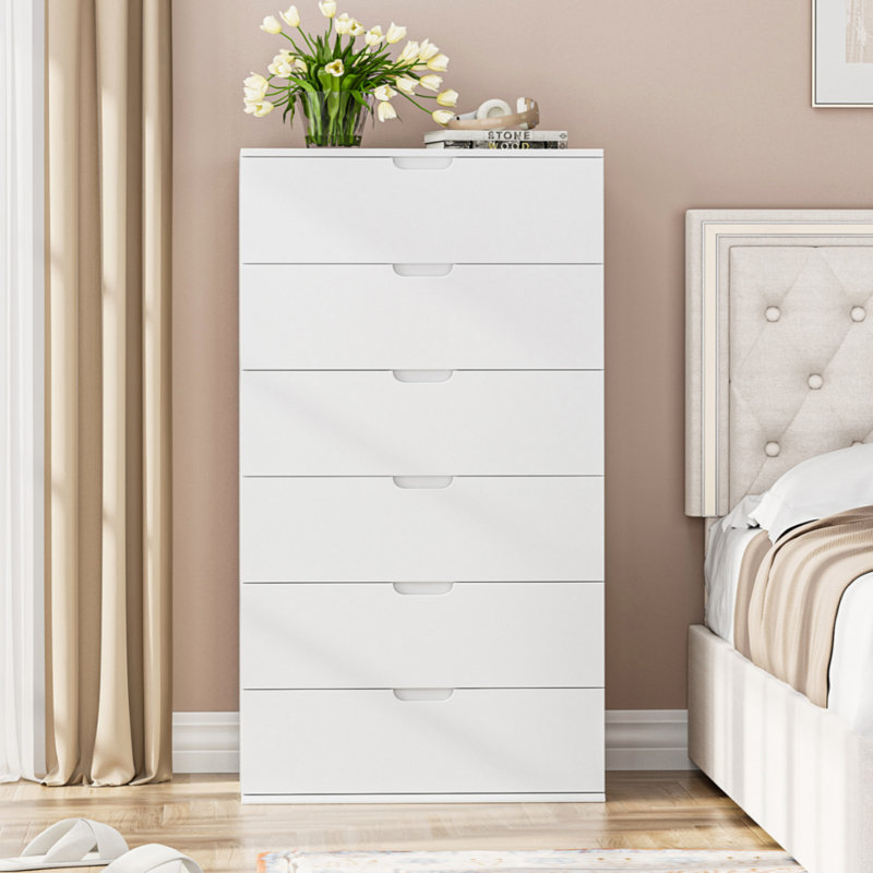 Clean White Bedroom outlet Manufactured Wood Nightstand With Drawer